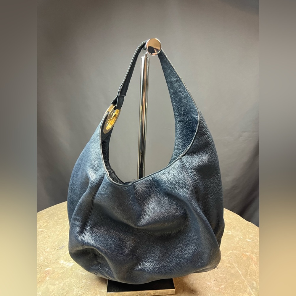 Navy & Gold MICHAEL KORS Hobo Shoulder purse bag - pls read below